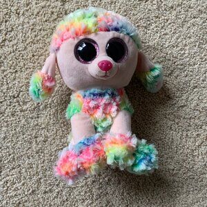 Ty Beanie Boo Large Poodle Rainbow